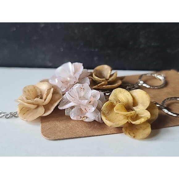 Multicolored Floral Polymer Clay Jewelry Set, NEW - Picture 5 of 10